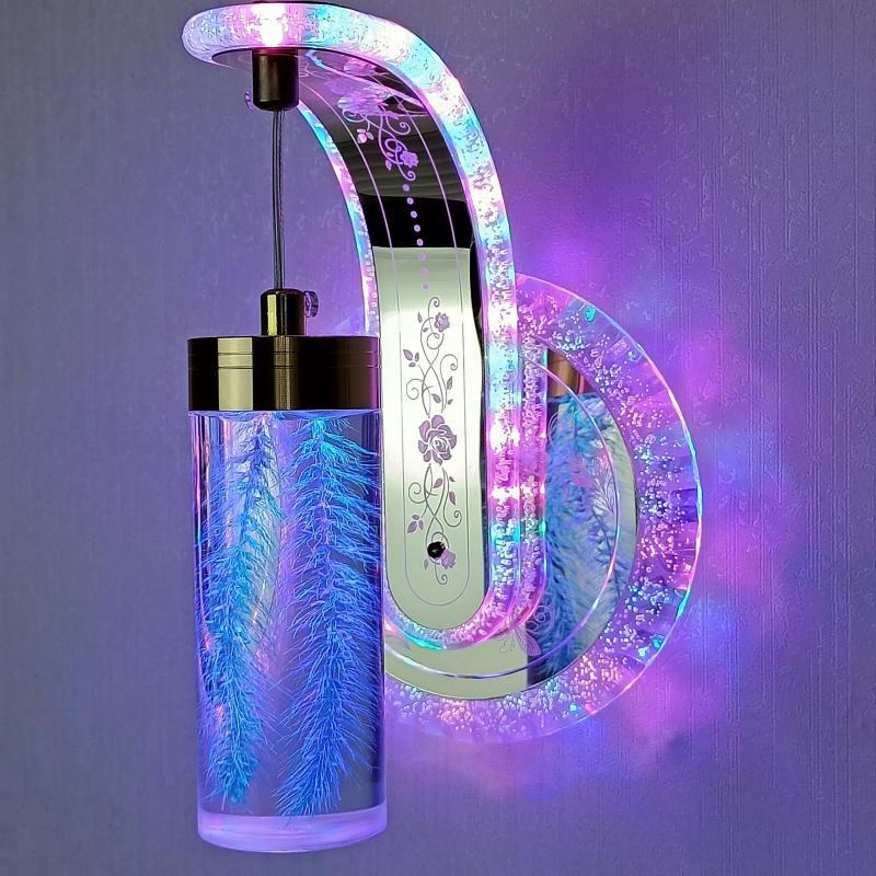 Elegant Glass Floral Dimmable Wall Lamp