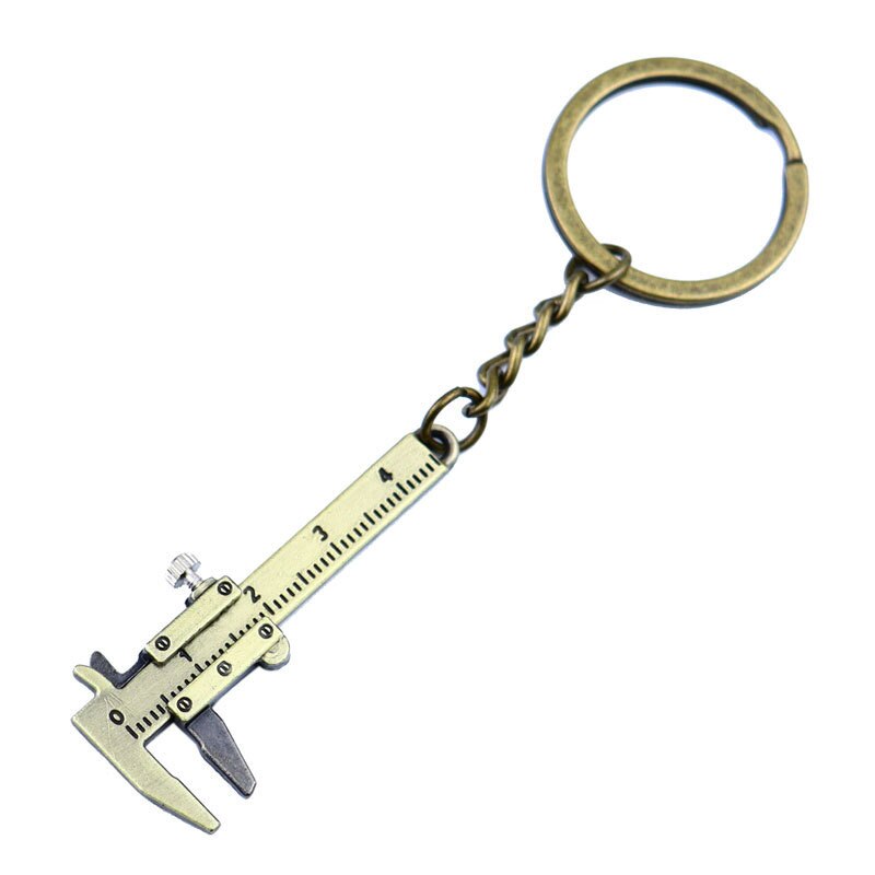 Compact Small Stainless Steel Keychain Ruler