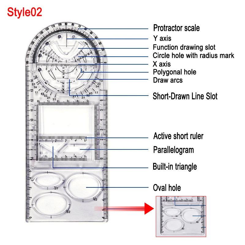 Precise Engineering Drafting Scale Ruler