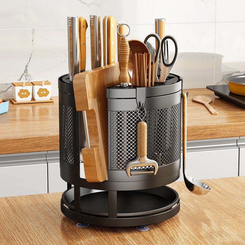 Rotating Kitchen Organizer Shelf Basket - Luxicro