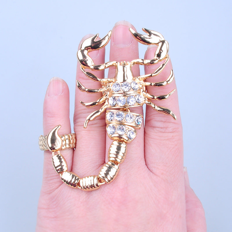 Bold Black Crystal Statement Ring - Luxicro
