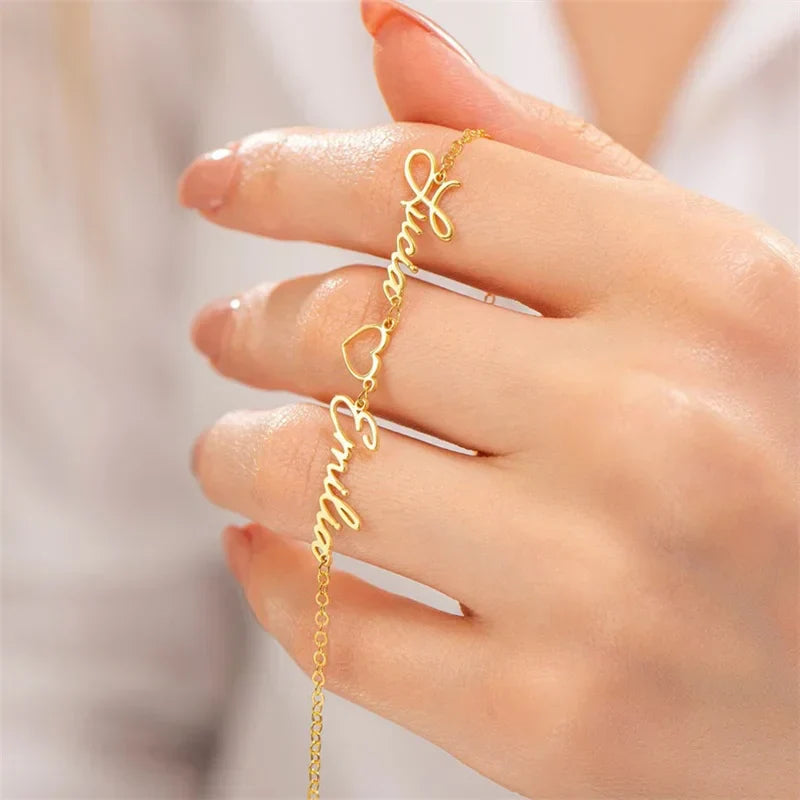 Lovely Heart Shaped Couple Bracelet