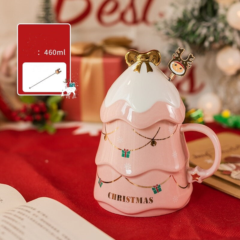 Colorful 3D Christmas Tree Coffee Mug