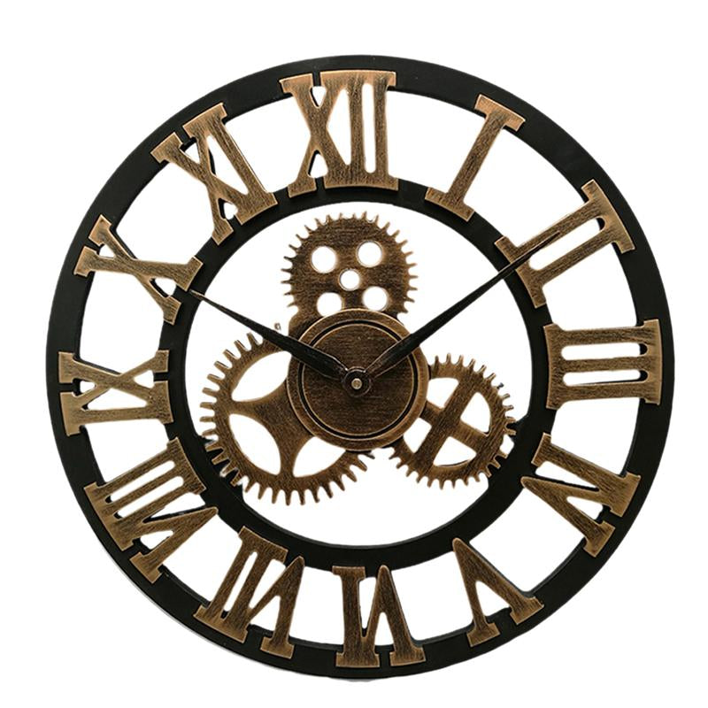 Big Distressed Retro Wall Clock