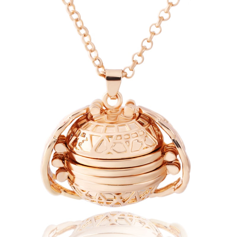 Vintage Angel Wing Picture Pendant Necklace