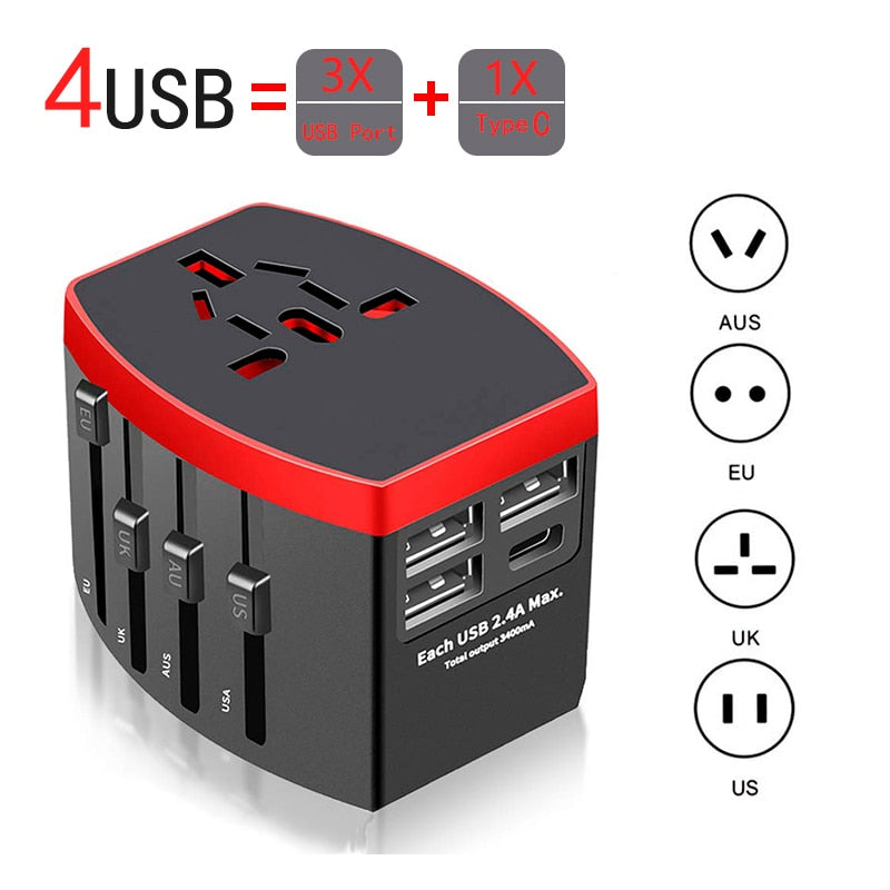 Universal Travel Plug Adapter Converter - Luxicro