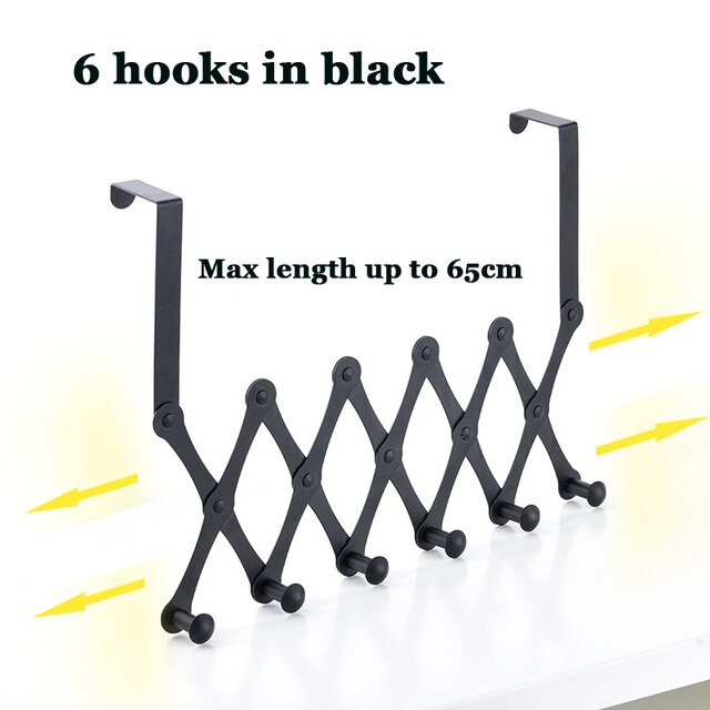 Space Saving Over Door Clothing Hook Rack