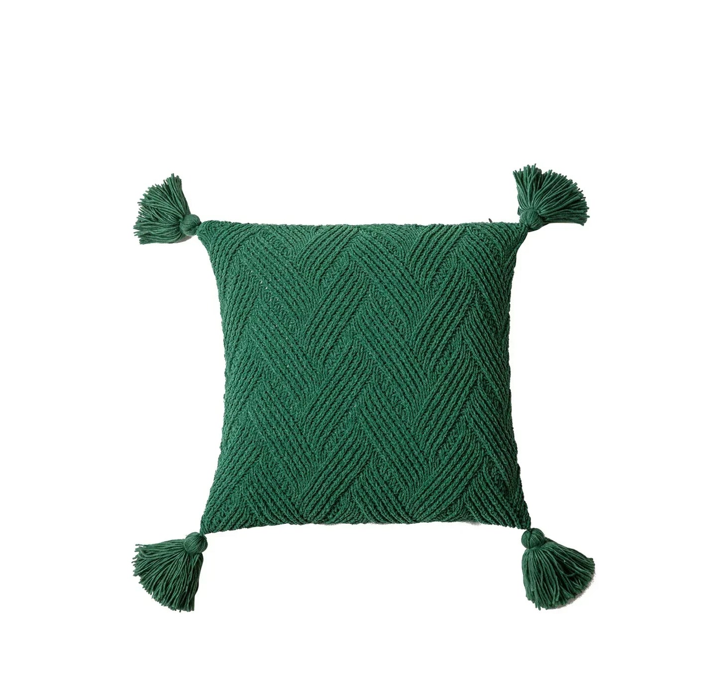 Cozy Fuzzy Decorative Pillow Cover with Soft Poms
