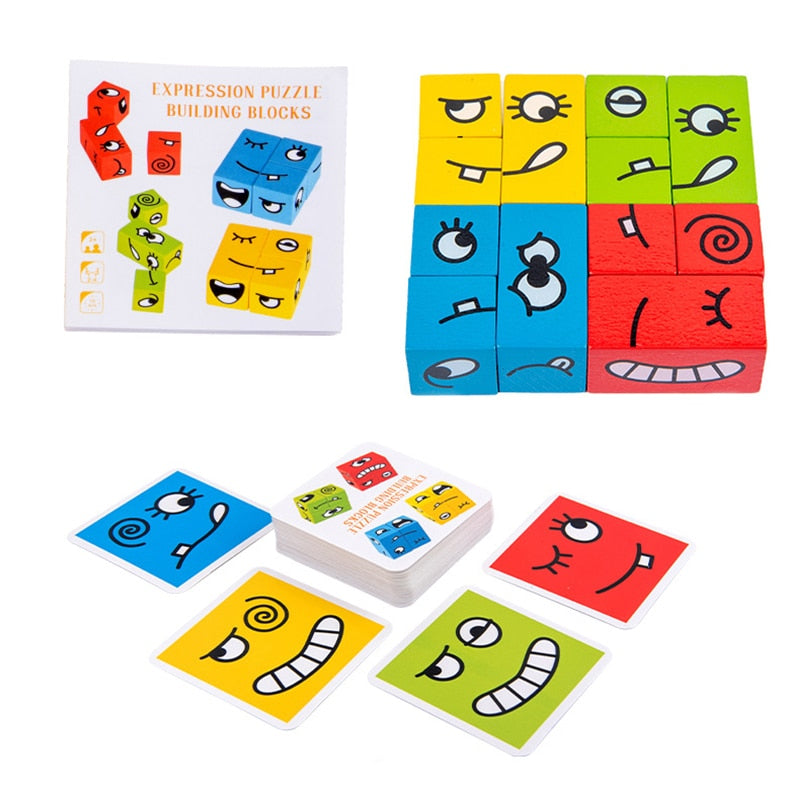 Natural Wooden Building Blocks Set
