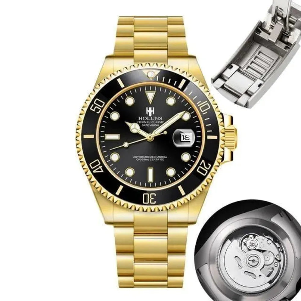 Stylish 41mm Men's Automatic Diver Watch