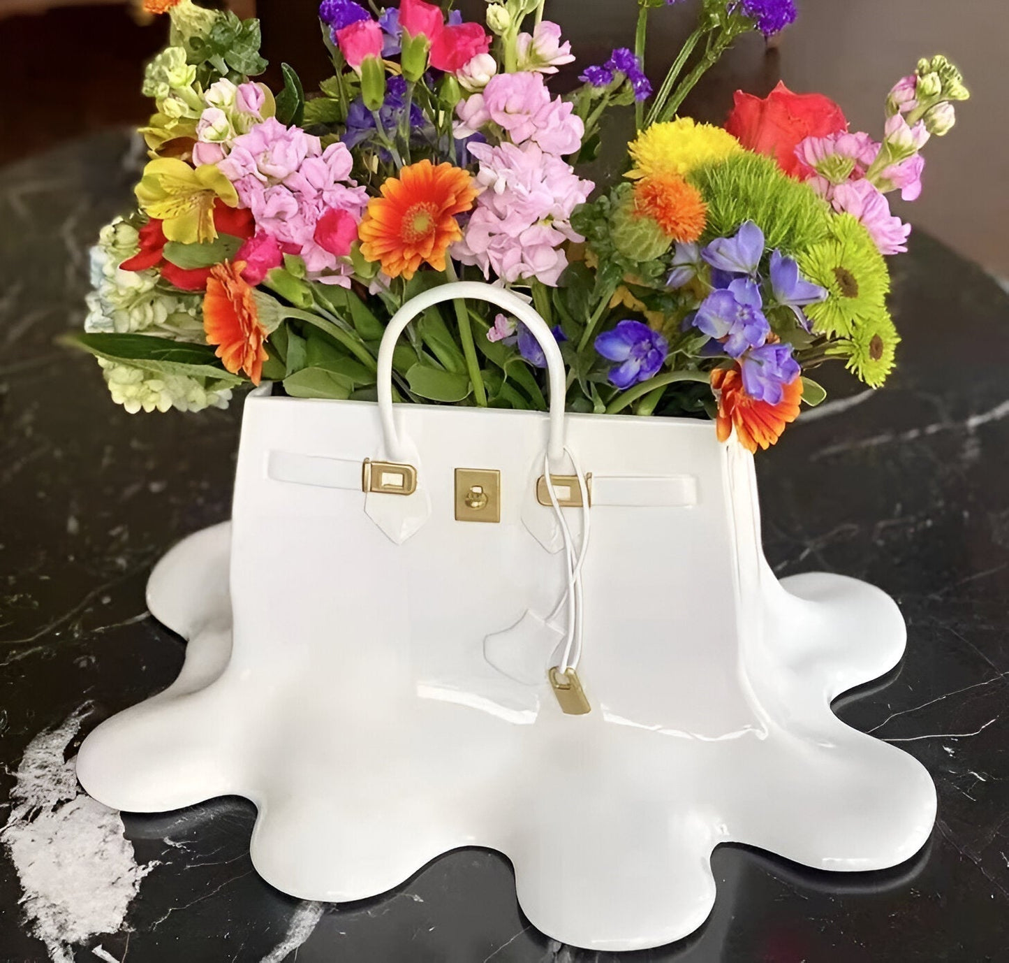 Stylish Handbag Resin Decorative Vase