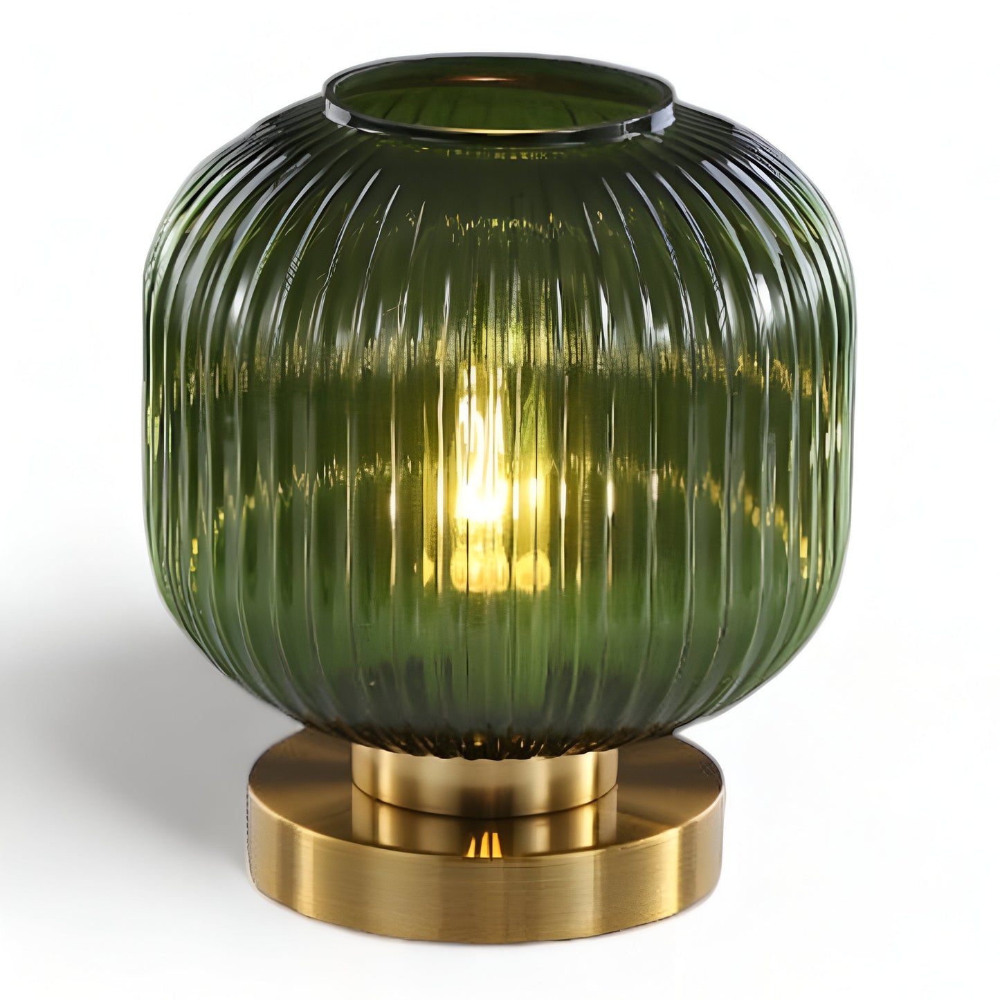 Simple Clear Table Lamp with Fabric Shade