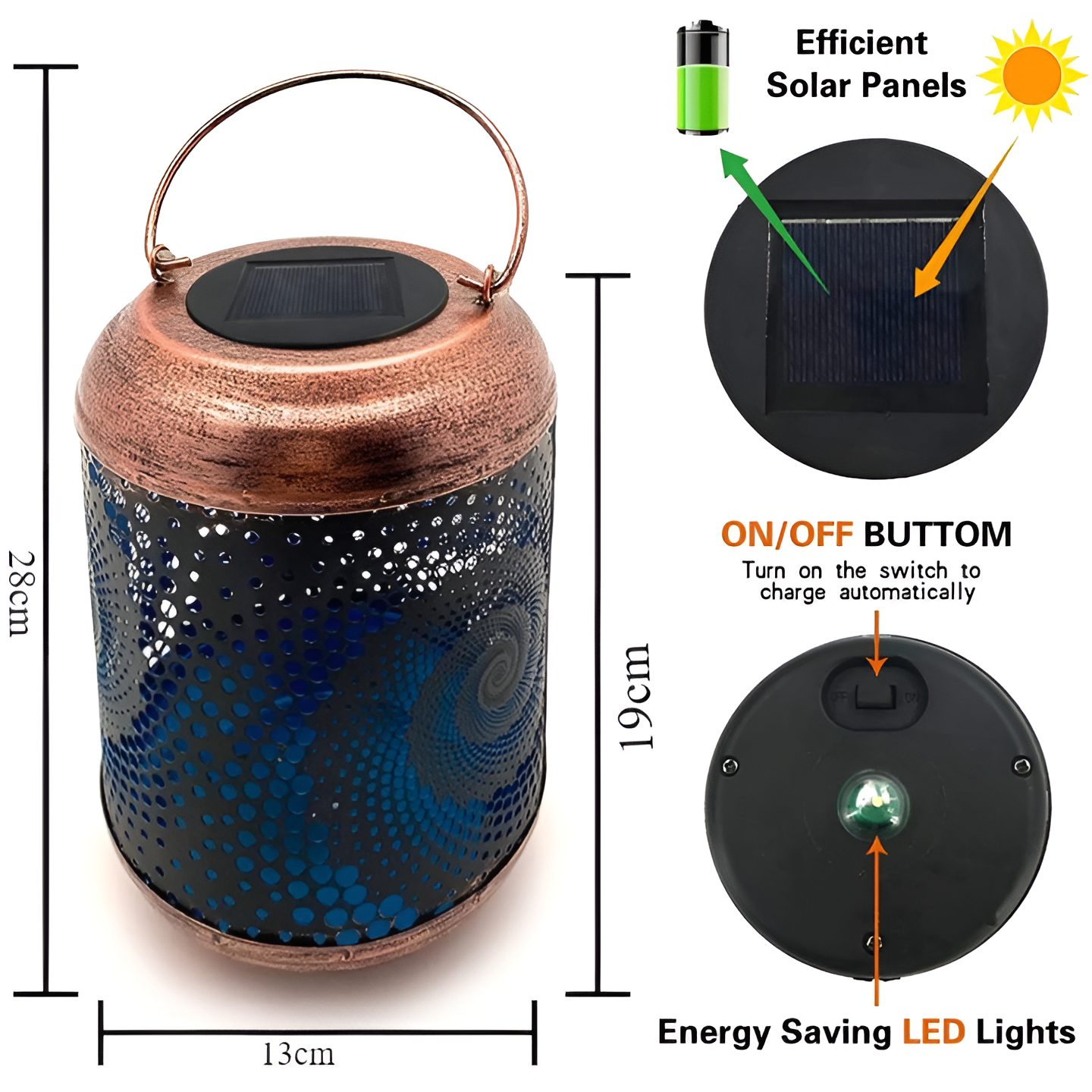Outdoor Solar Spiral Projector Lamp