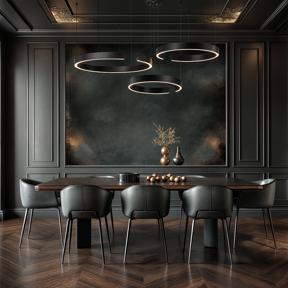 Simple Nordic Circle Chandelier Pendant Light Fixture