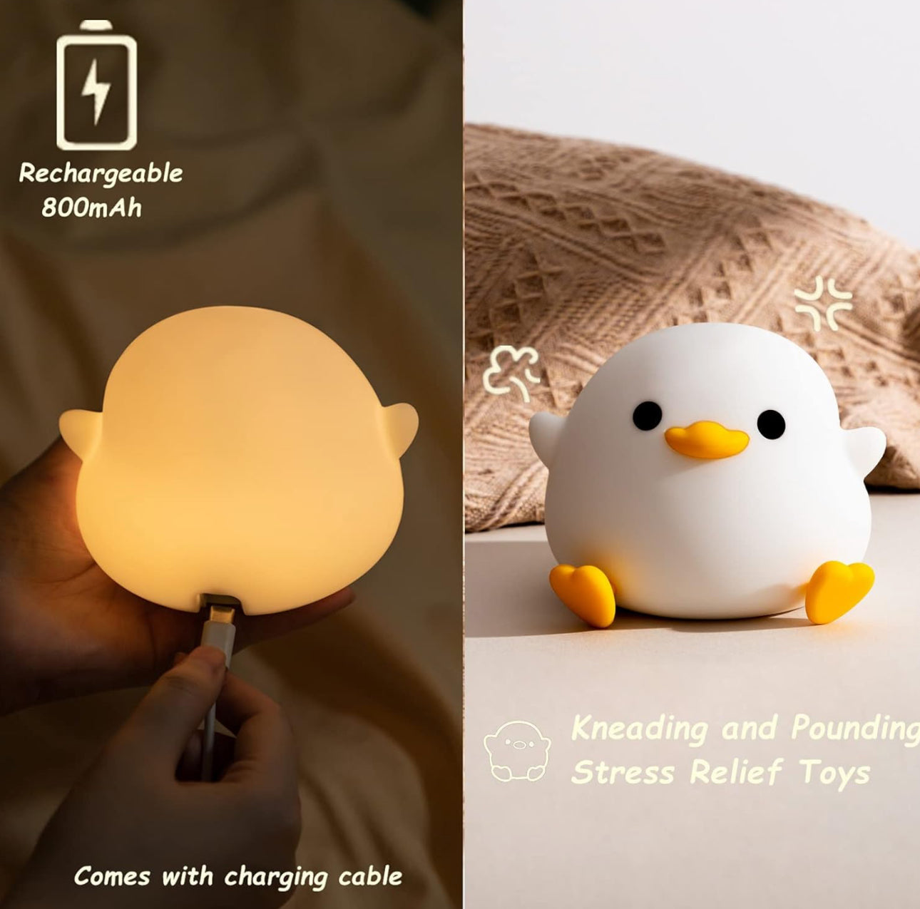 Adorable Duck Shaped Night Table Lamp