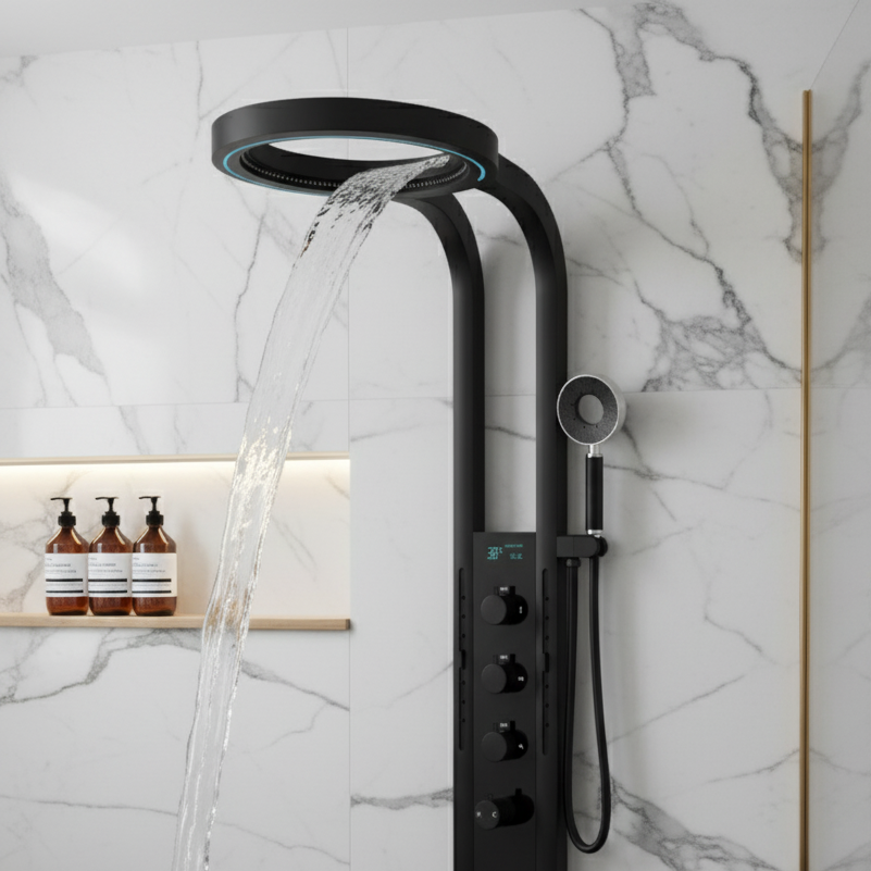 Premium Adjustable LED Rain Shower Head System - Luxicro
