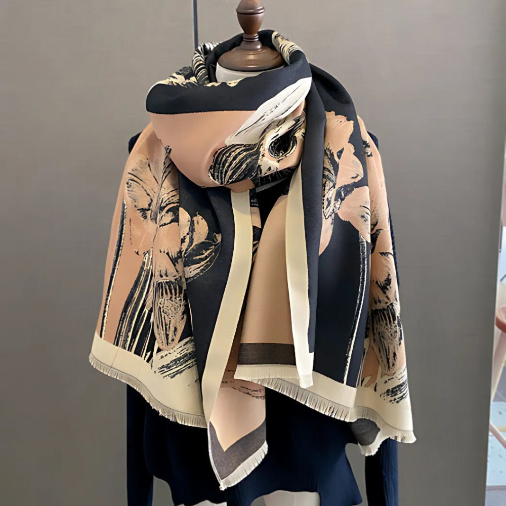 Delicate Flower Lightweight Wrap Scarf