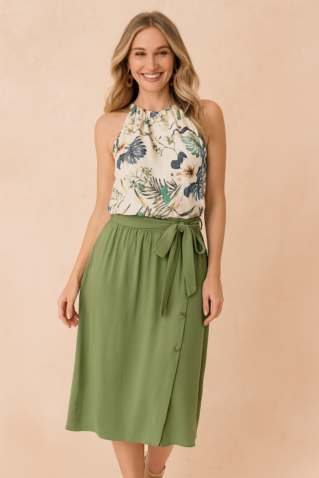 Women's Floral V Neck Blouse - Luxicro