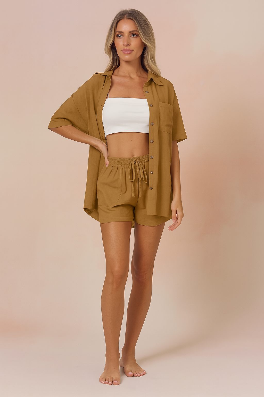 Relaxed Fit Top and Shorts Set
