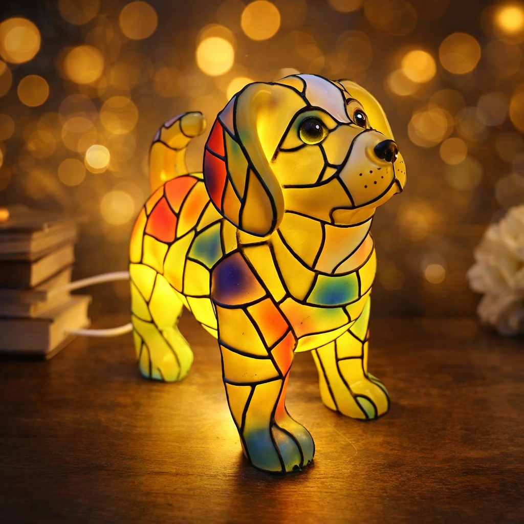 Cute Dog Resin Table Lamp - Luxicro