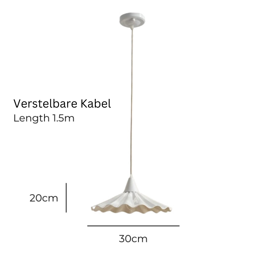 Stylish White Ceramic Pendant Light with Textured Shade