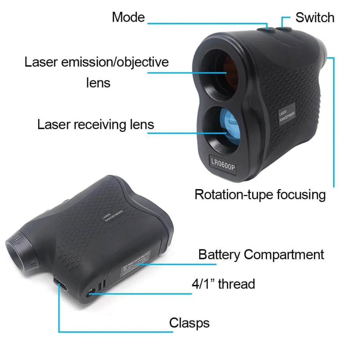 Precise Golf Laser Rangefinder 600m Distance Meter