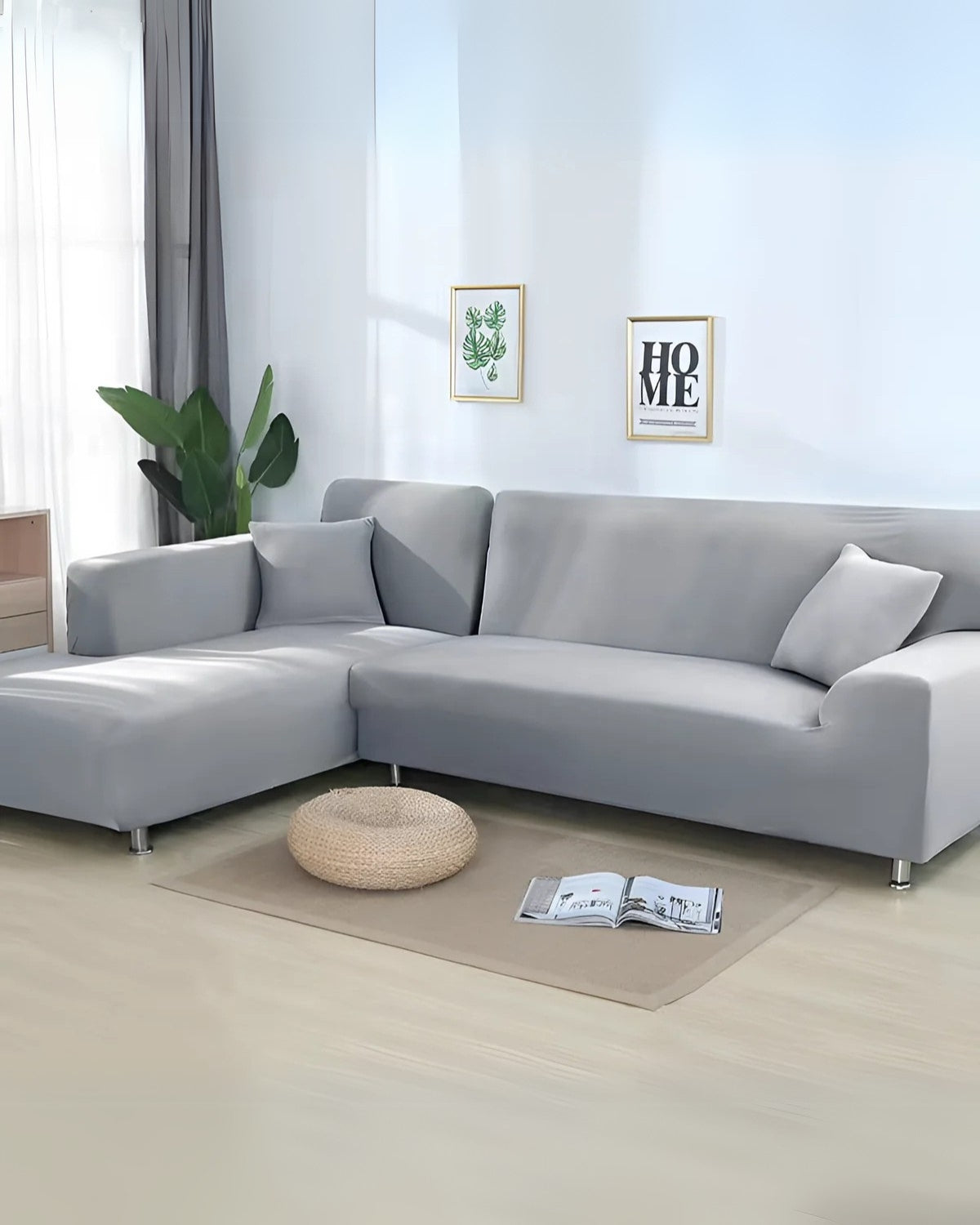 Stylish Modular Sofa Slipcover with Adjustable Fit