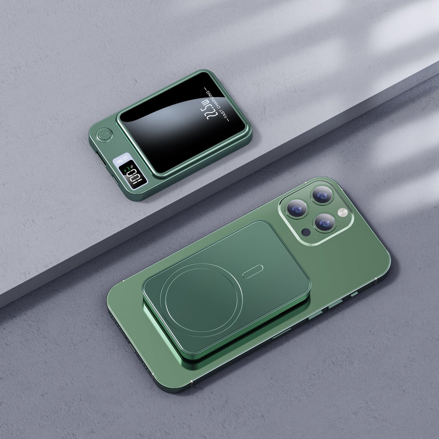 Compact Wireless Power Bank Charger