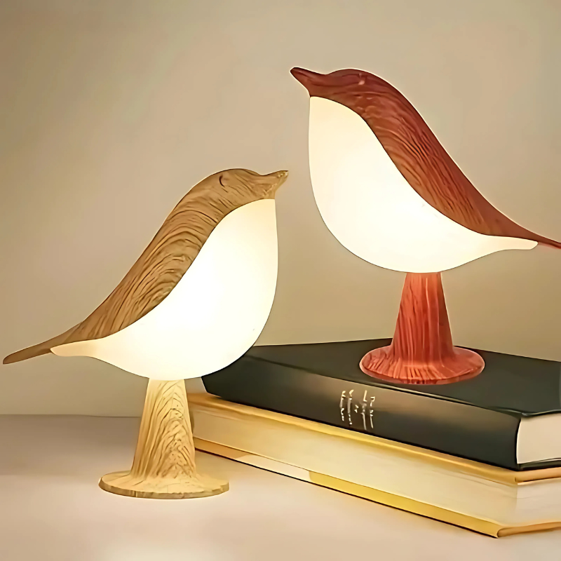 Small Table Bird Lamp with Colorful Soft Glow - Luxicro