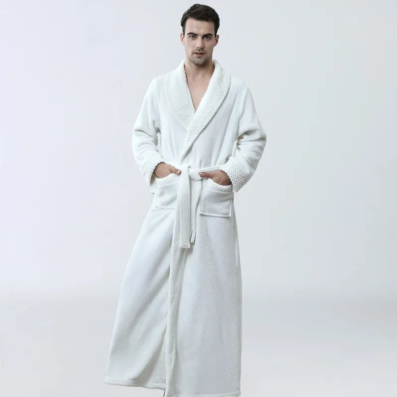 Cozy Men's Fleece Bathrobe for Warmth