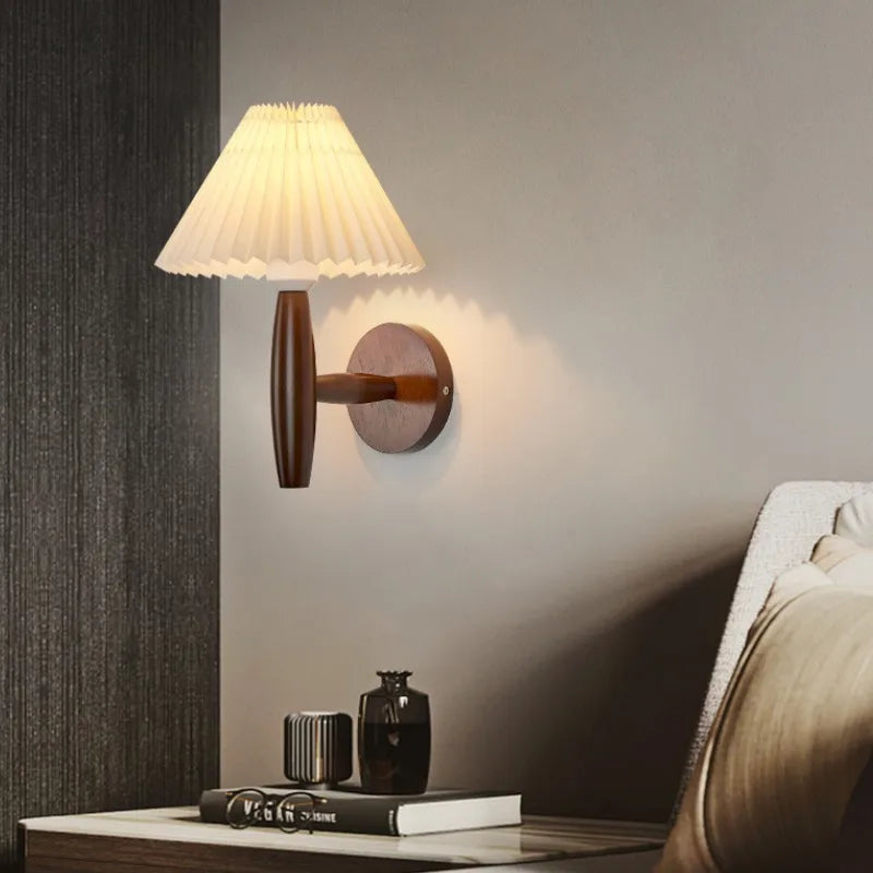 Rustic Wood Wall Lamp For Living Room