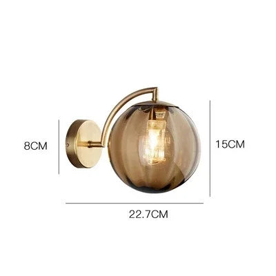 Contemporary Glass Wall Lamp with Warm LED Lighting