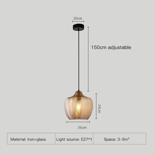 Stylish Glass Hanging Light Fixtures