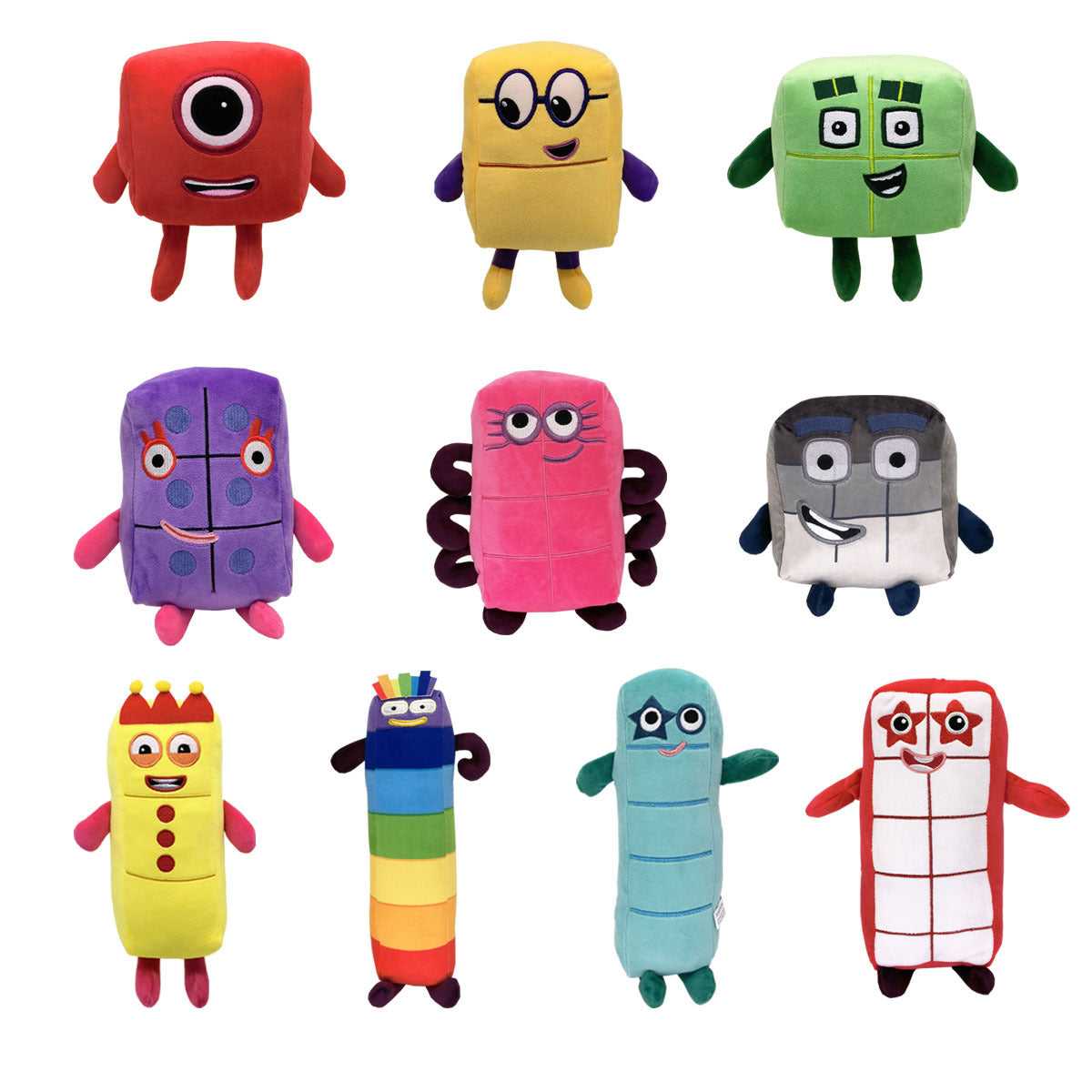 Cuddly Colorful Number Stuffed Toys