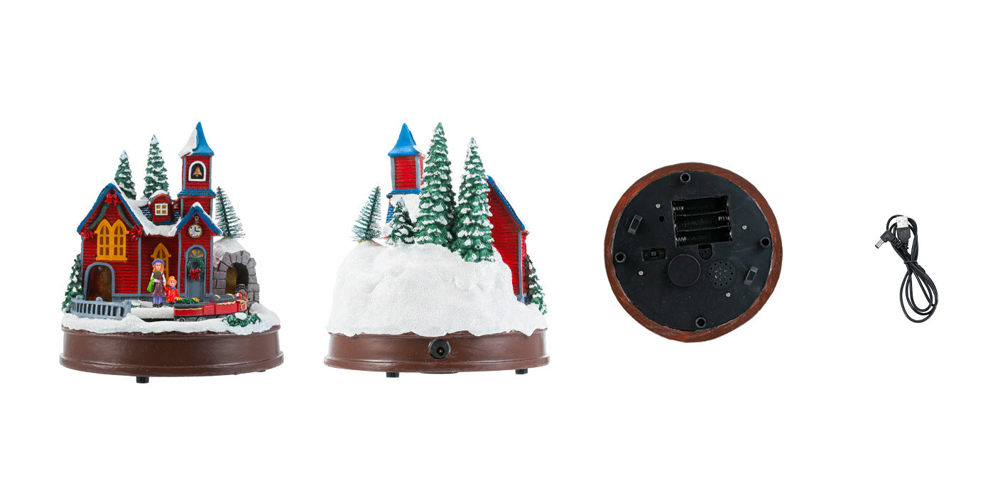 Colorful LED Music Christmas Ornament Box