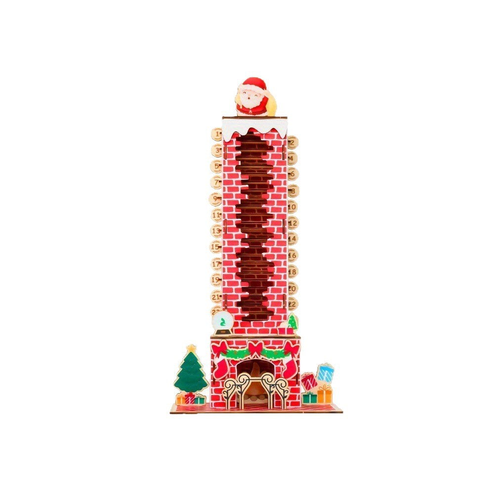 Classic Holiday Countdown Wooden Display Stand