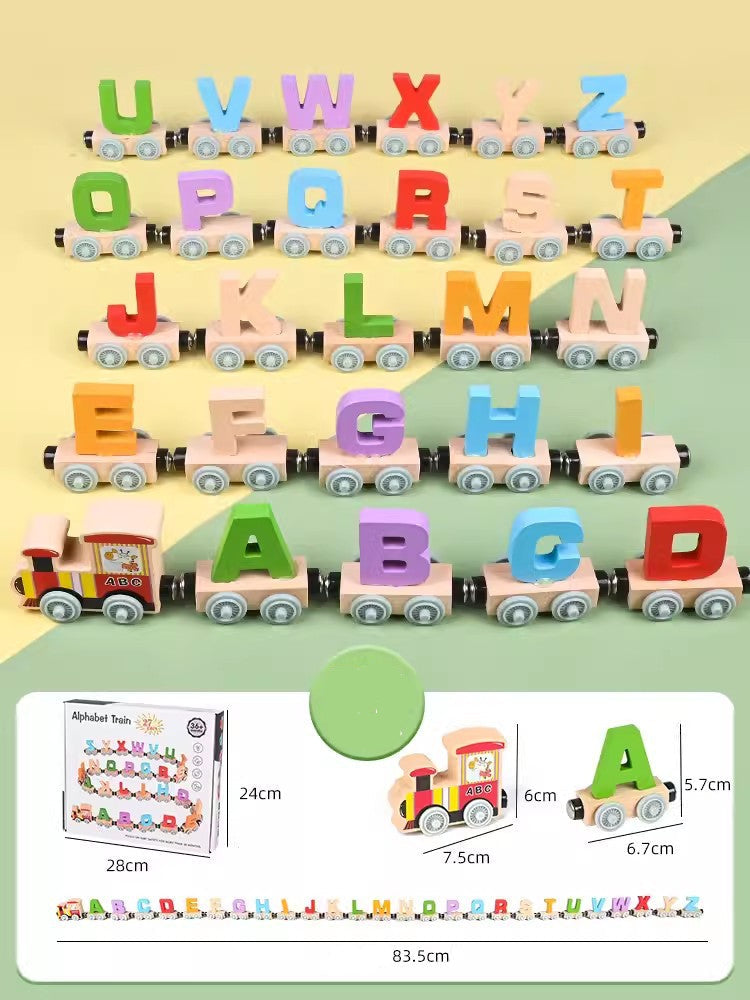 Learning Wooden Toy Train Set
