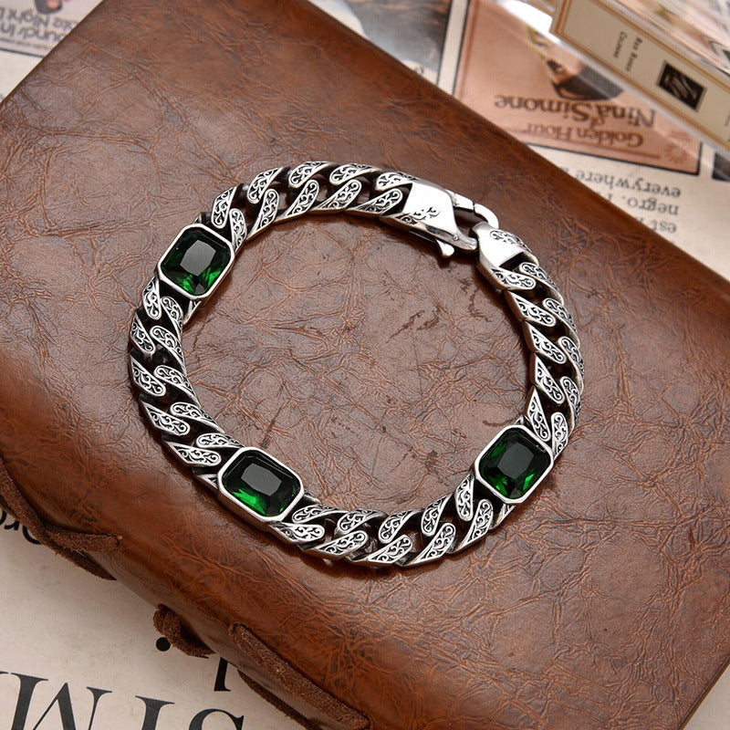 Simple Diamond Pattern Copper Chain Bracelet