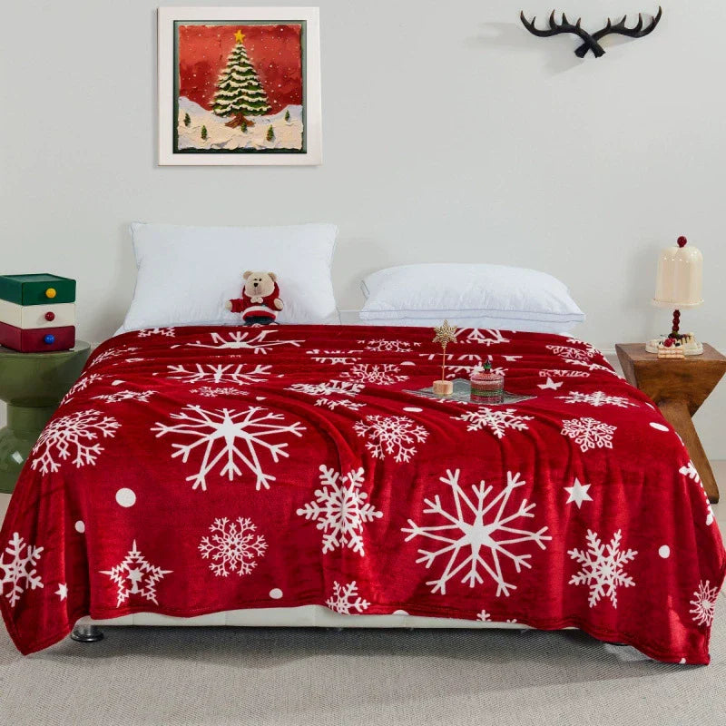 Cozy Winter Snowman Blanket Throw - Luxicro
