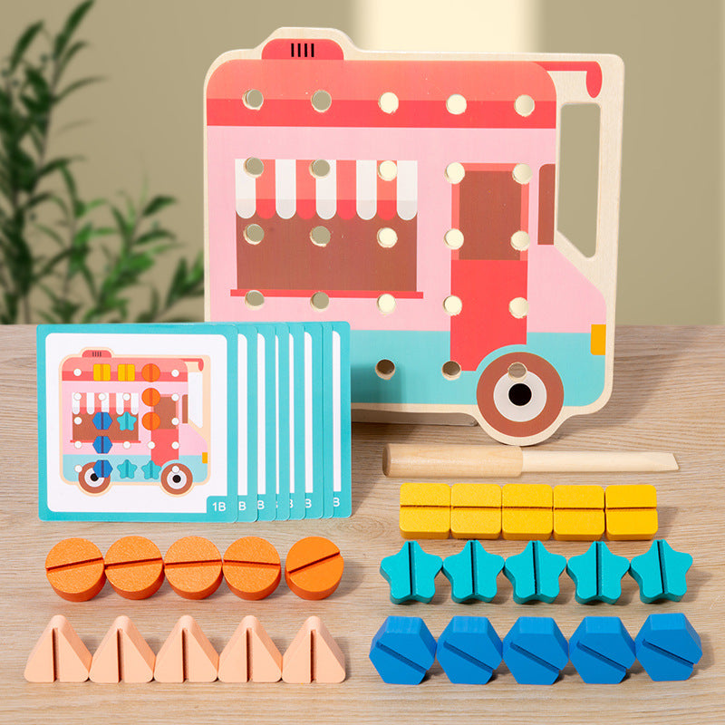 Colorful Wooden Learning Sorting Game