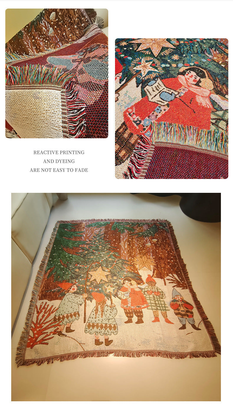 Cozy Christmas Couch Slipcover Blanket