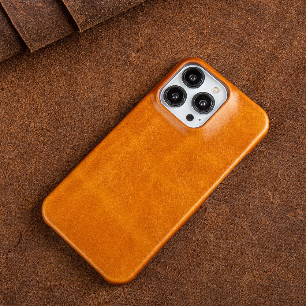 Premium Real Leather iPhone Phone Cover