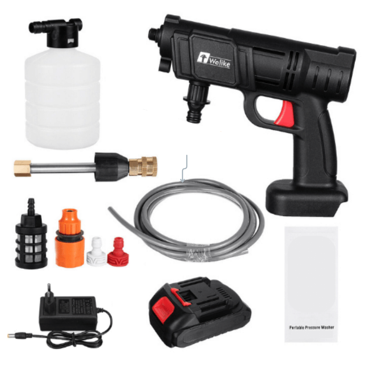 Compact High Pressure Outdoor Cleaning Washer Set