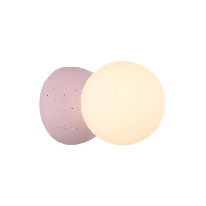 Modern Concrete Pendant Light with Stone and Glass