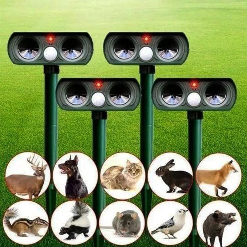 Outdoor Solar Powered Animal Repellent Device - Luxicro