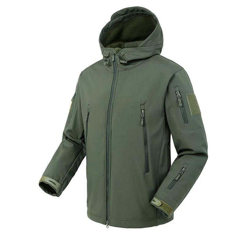 Waterproof Insulated Men's Coat - Warm Hooded Fleece Jacket