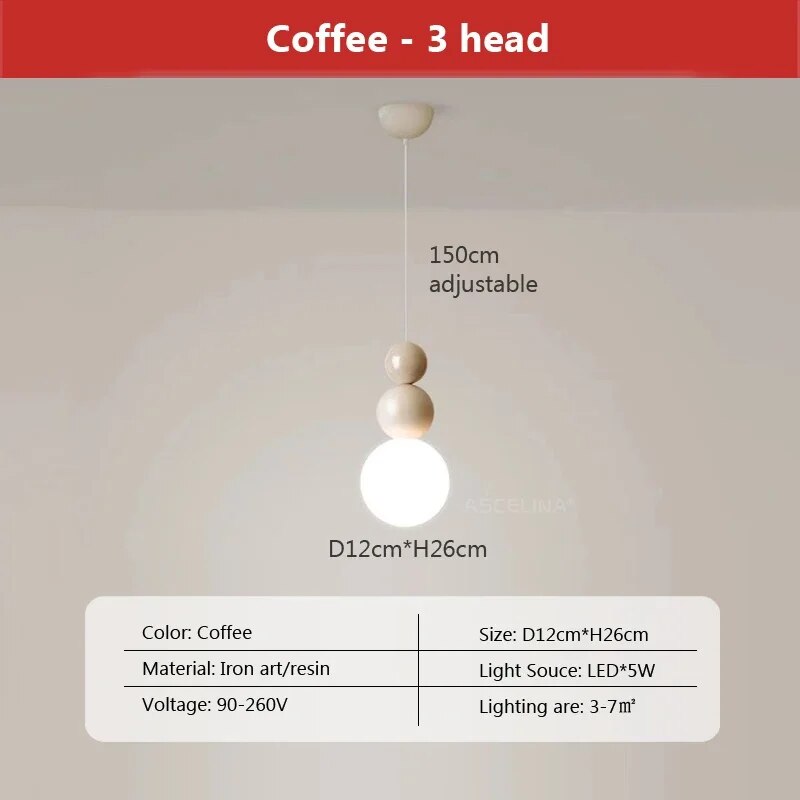 Round Glass Pendant Lamp for Soft Lighting