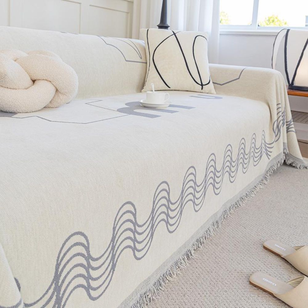 Waterproof Wave Pattern Sofa Slipcover
