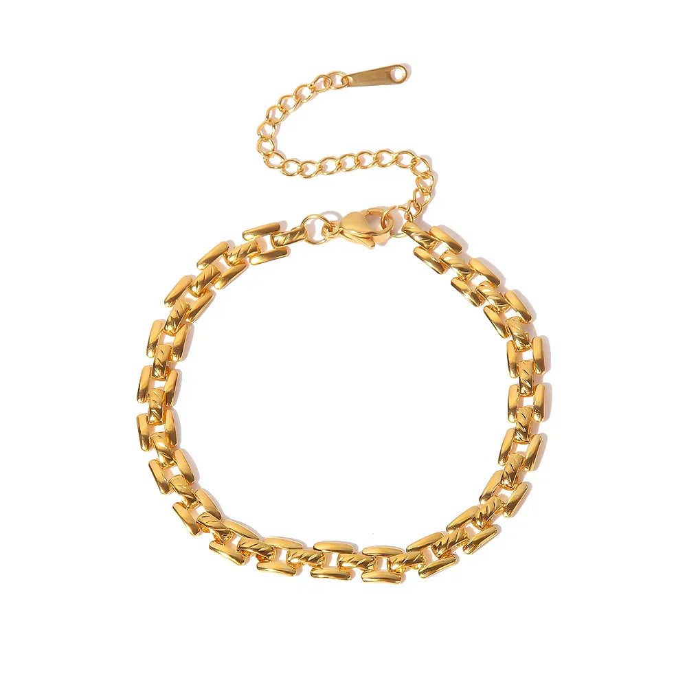 Delicate Thin 14k Gold Bar Bracelet