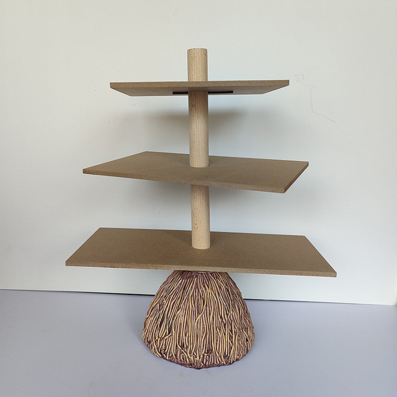 Tiered Dark Witch Hat Holder Stand